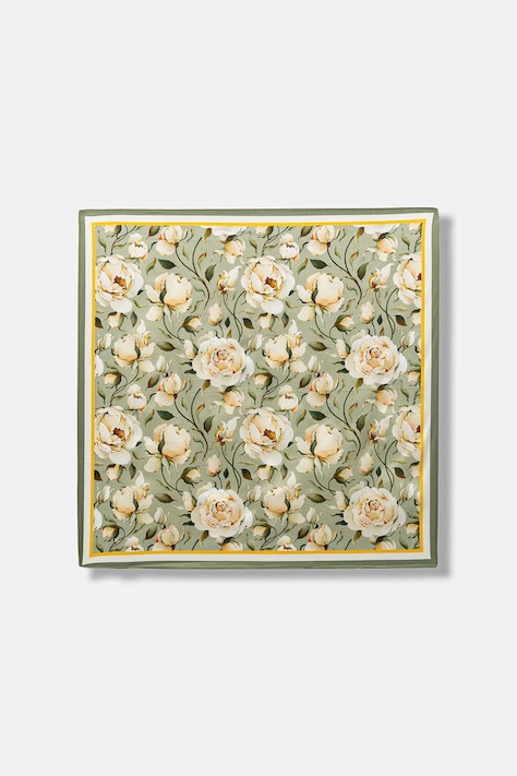 Hodvábna šatka Answear.LAB zelená farba, vzorovaná