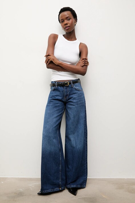 Answear.LAB jeansy damskie kolor niebieski