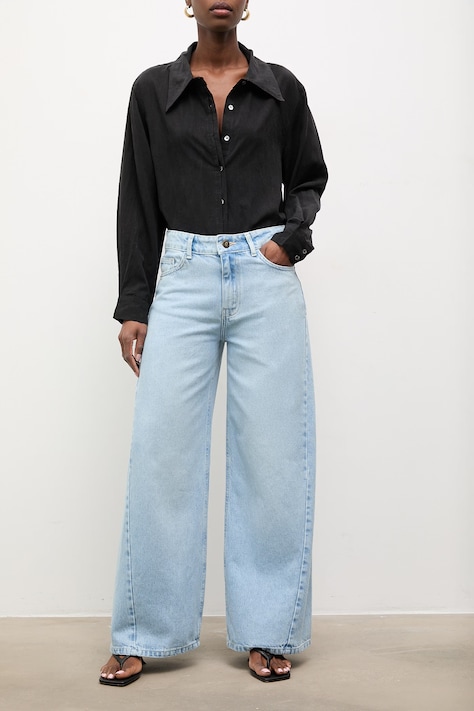 Answear.LAB jeansy damskie kolor niebieski