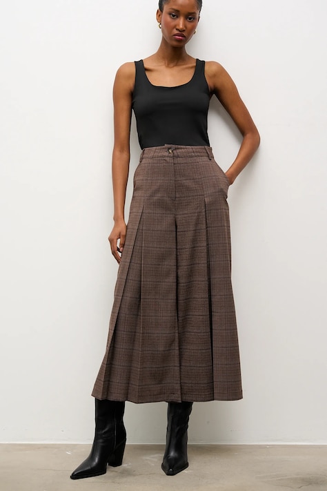 Answear.LAB spodnie damskie kolor brązowy szerokie high waist