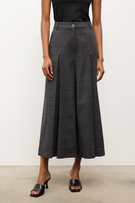 Answear.LAB spodnie damskie kolor szary szerokie high waist