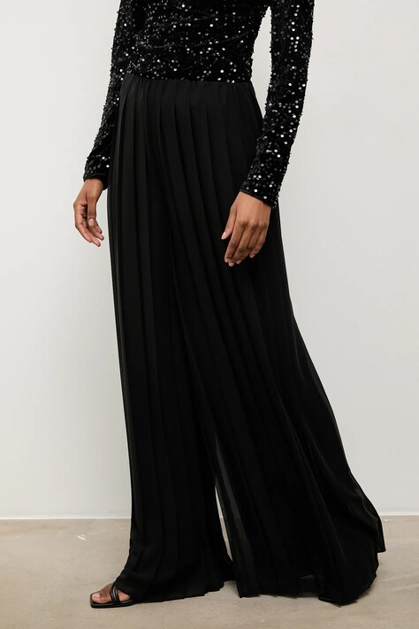 Answear.LAB spodnie damskie kolor czarny szerokie high waist