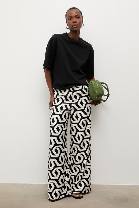 Answear.LAB spodnie damskie z wiskozy beżowe high waist