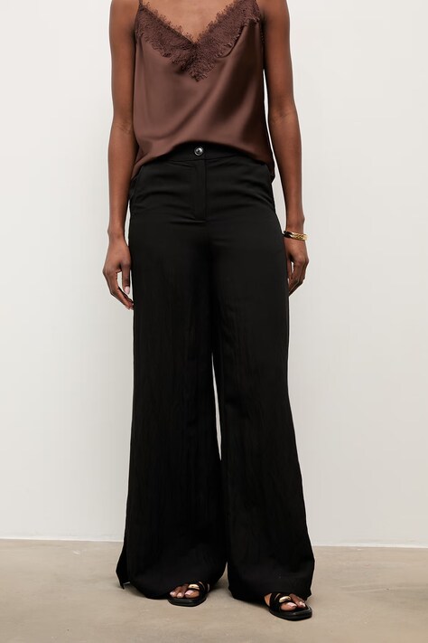 Answear.LAB spodnie damskie z wiskozą czarne high waist