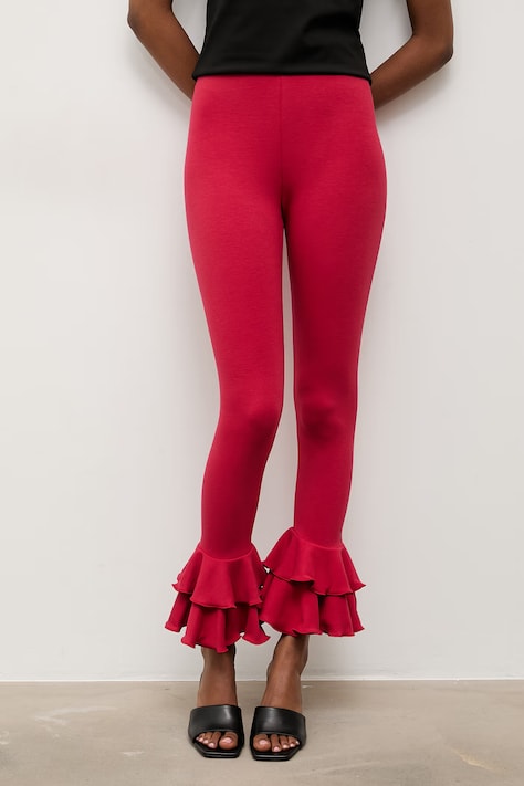 Answear.LAB legginsy damskie z bawełną czerwone high waist