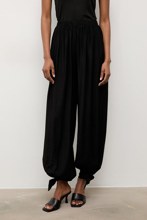 Answear.LAB spodnie damskie z wiskozy czarne high waist
