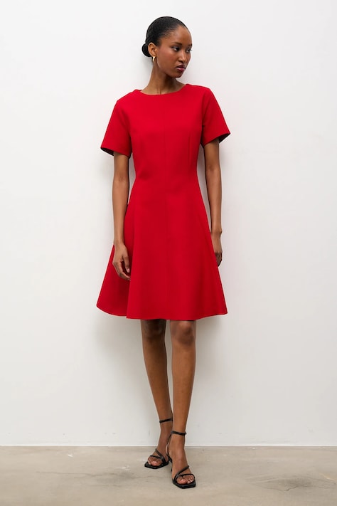 Answear.LAB sukienka kolor czerwony mini rozkloszowana