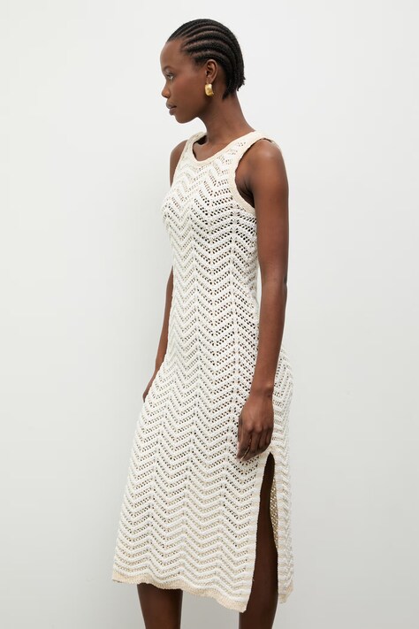 Answear.LAB літня сукня з бавовною бежева