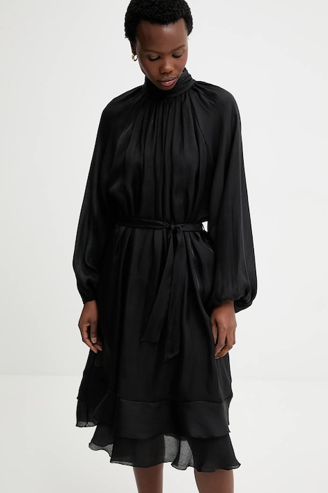 Answear.LAB sukienka kolor czarny mini rozkloszowana