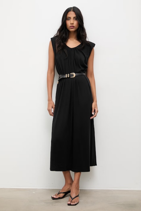 Answear.LAB rochie culoarea negru, maxi, evazati