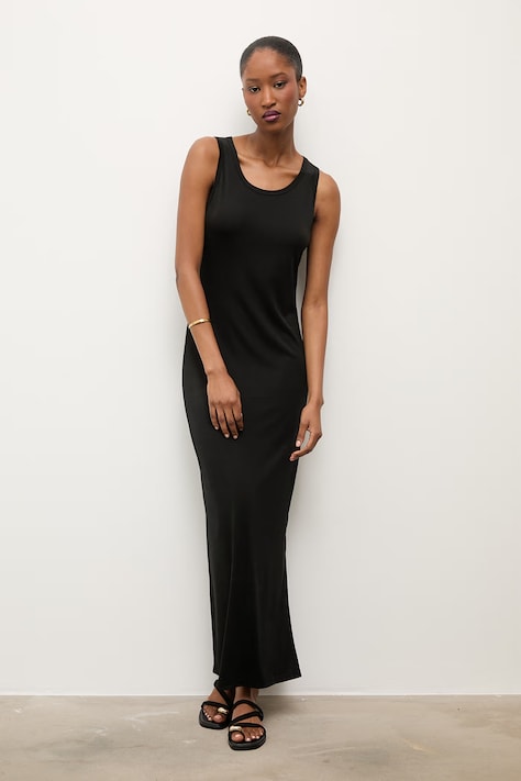 Answear.LAB sukienka z wiskozy czarna gładka