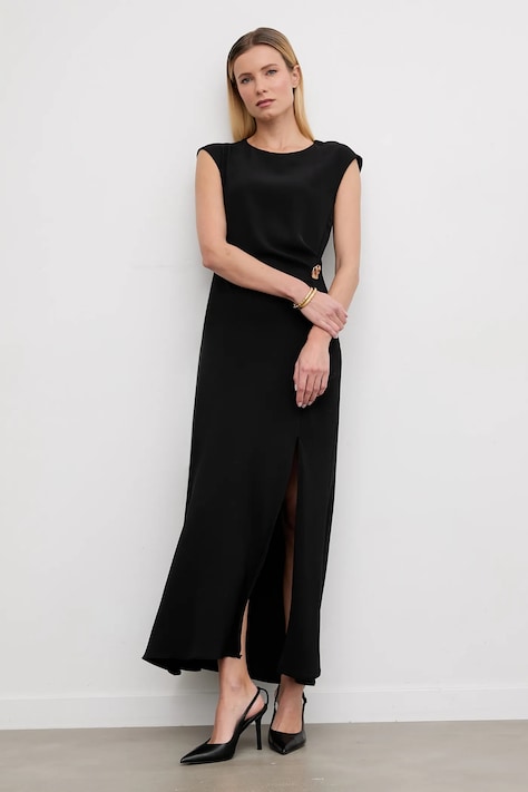 Answear.LAB sukienka kolor czarny maxi prosta
