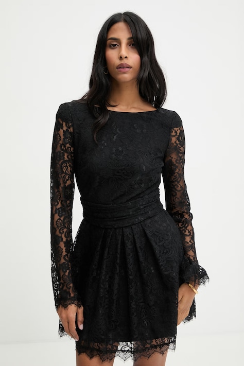 Answear.LAB sukienka kolor czarny mini rozkloszowana