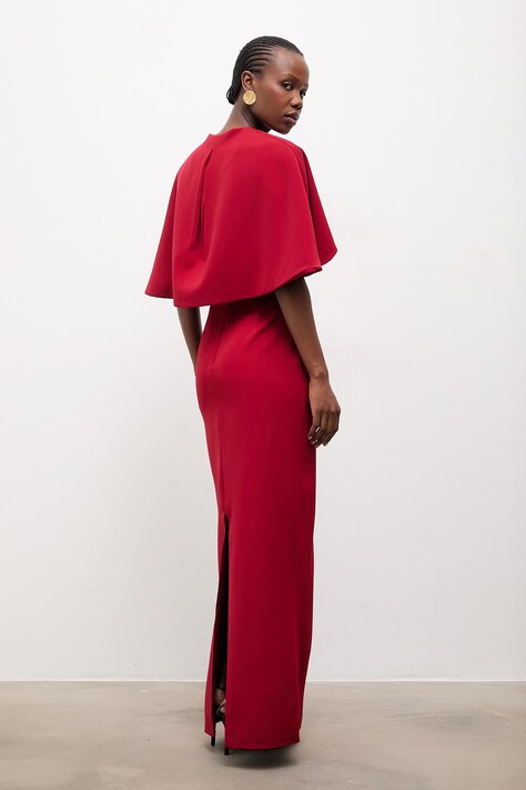 Answear.LAB sukienka kolor czerwony maxi prosta