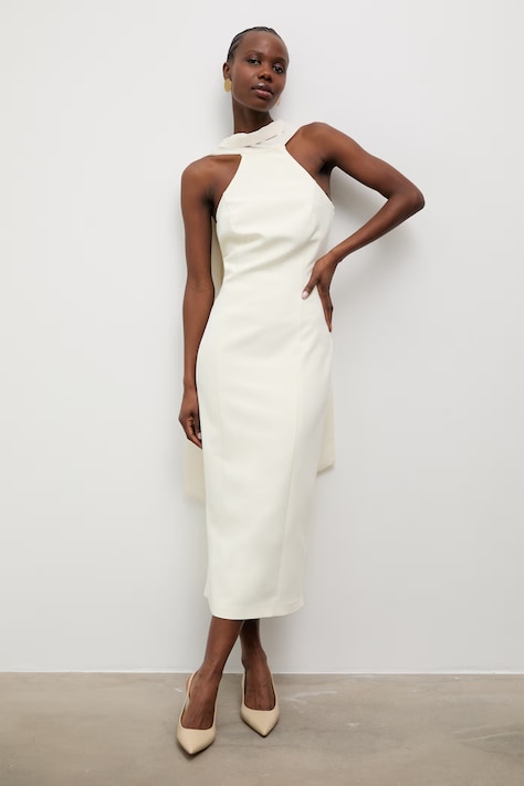 Answear.LAB сукня halter бежева однотонна