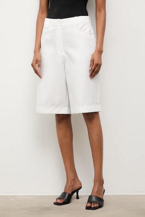 Answear.LAB szorty damskie kolor biały gładkie high waist