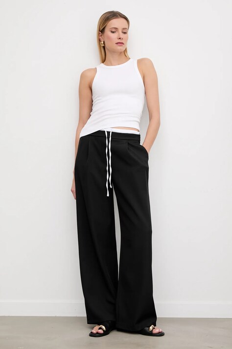 Answear.LAB spodnie dresowe damskie kolor czarny gładkie