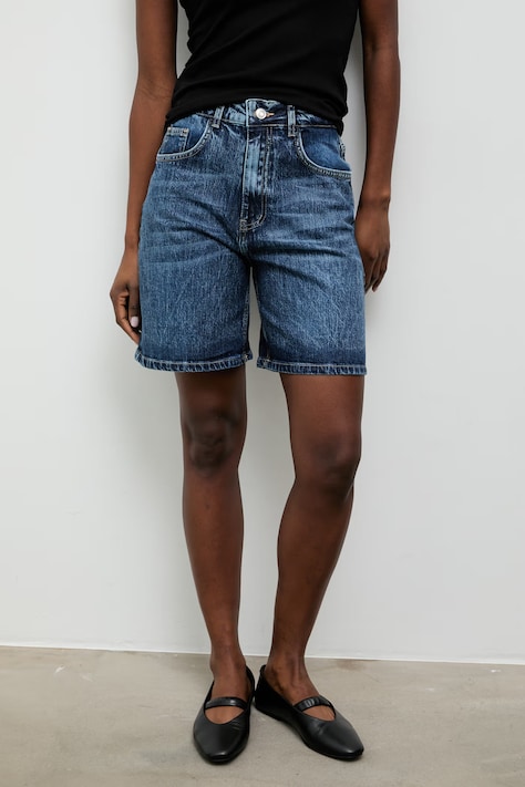 Answear.LAB szorty damskie niebieskie high waist