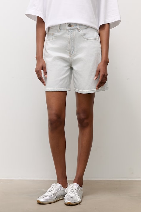 Answear.LAB bermudy damskie jeansowe niebieskie high waist
