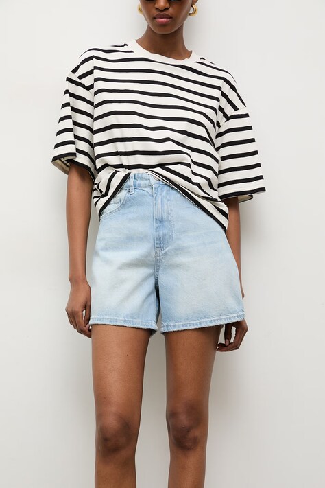 Answear.LAB szorty damskie jeansowe niebieskie high waist