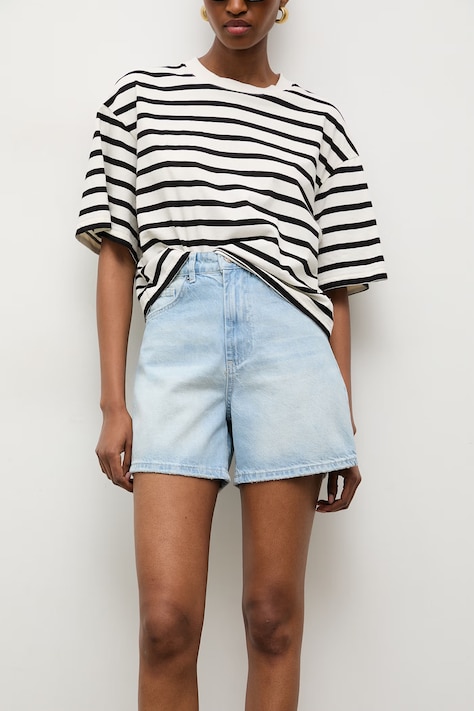 Answear.LAB szorty damskie jeansowe niebieskie high waist