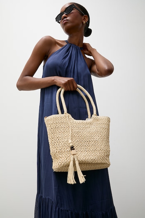 Answear.LAB crossbody torba ženska pletena bež