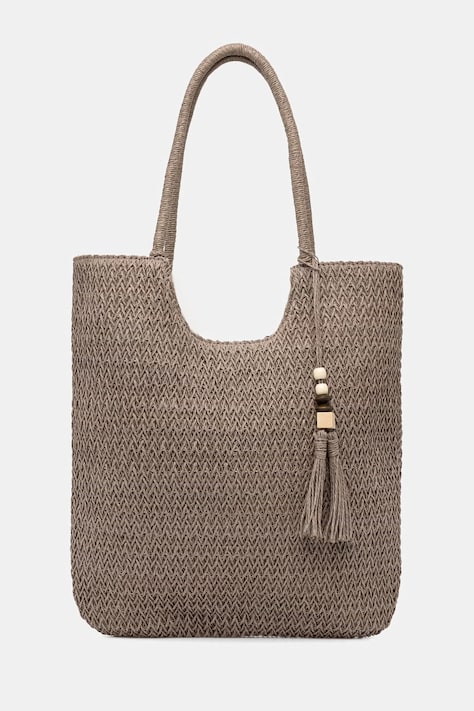 Answear.LAB torba plażowa damska pleciona brązowa