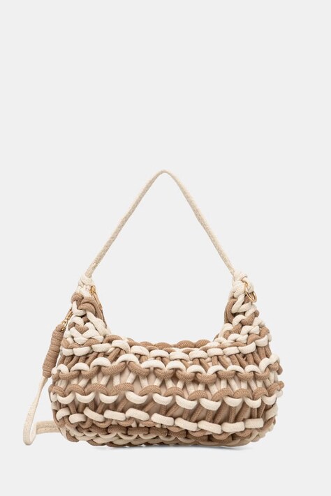 Answear.LAB torebka crossbody damska bawełniana brązowa