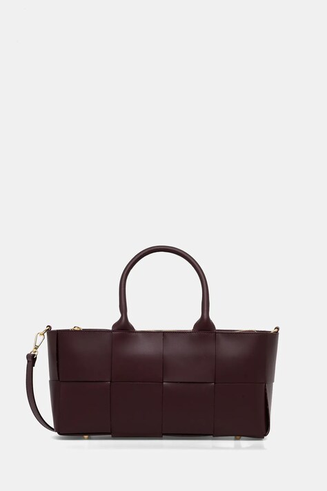 Answear.LAB torebka skórzana kolor bordowy