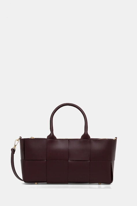 Answear.LAB torebka skórzana kolor bordowy