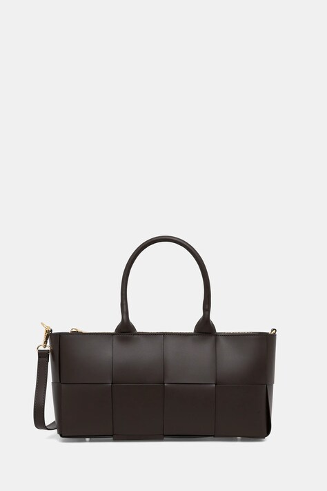 Answear.LAB torebka skórzana kolor brązowy