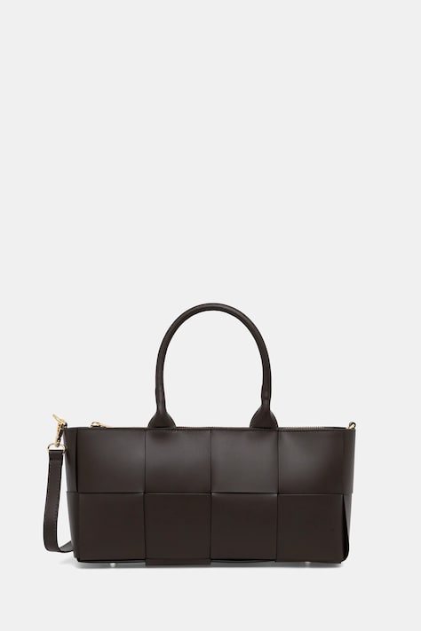 Answear.LAB torebka skórzana kolor brązowy