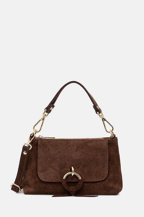 Answear.LAB torebka zamszowa kolor brązowy