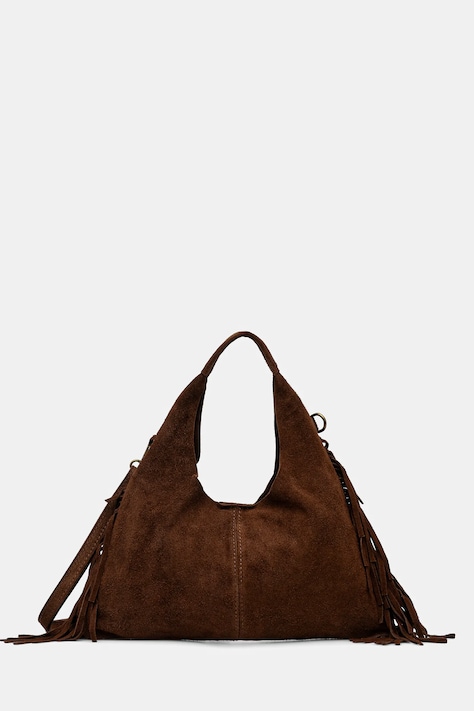 Answear.LAB torebka zamszowa kolor brązowy