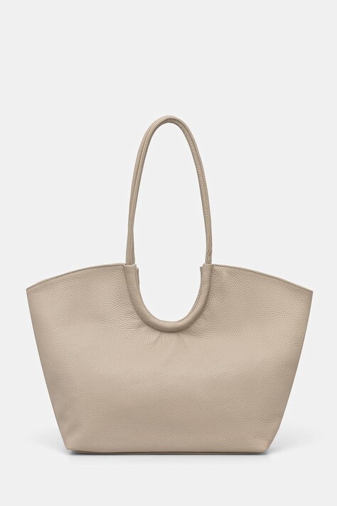 Answear.LAB torebka shopper damska skórzana beżowa