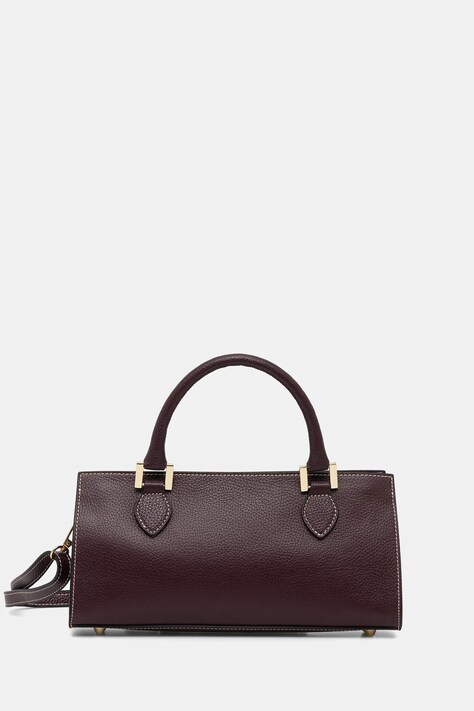 Answear.LAB torebka skórzana kolor bordowy