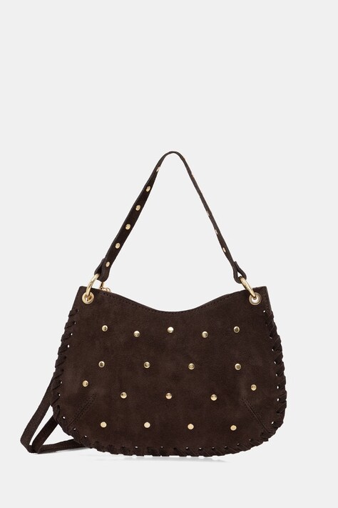 Answear.LAB torebka crossbody damska zamszowa brązowa