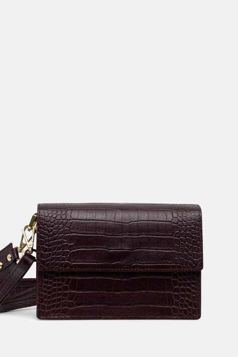 Answear.LAB torebka skórzana kolor bordowy