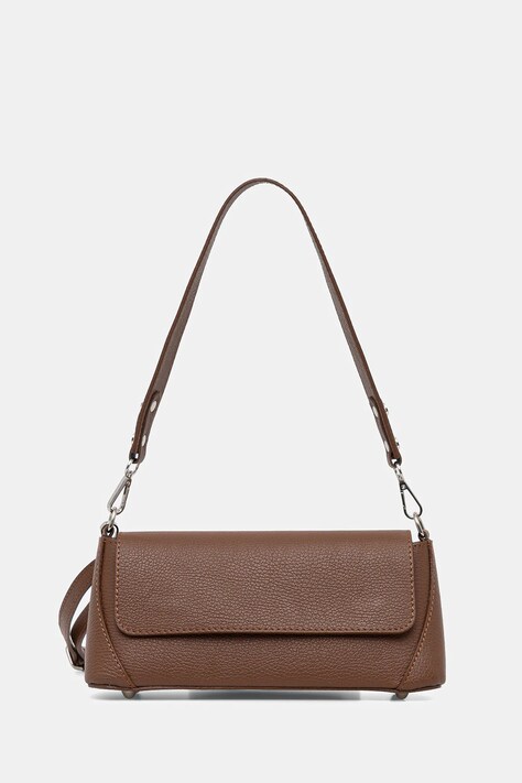 Answear.LAB torebka skórzana kolor brązowy