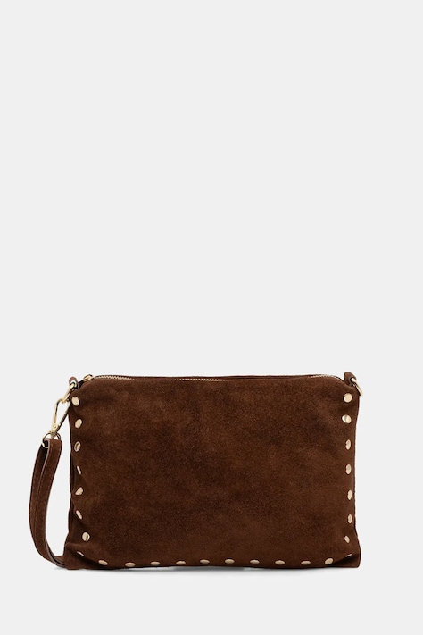 Answear.LAB torebka zamszowa kolor brązowy