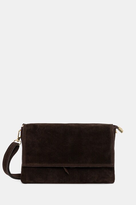 Answear.LAB torebka zamszowa kolor brązowy