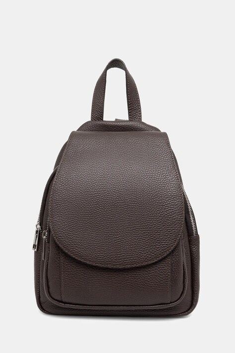 Answear.LAB plecak skórzany damski kolor brązowy mały gładki