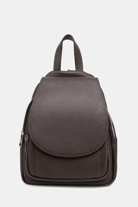 Answear.LAB plecak skórzany damski kolor brązowy mały gładki