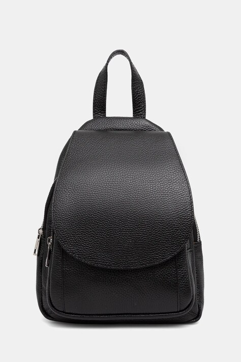 Answear.LAB plecak skórzany damski kolor czarny mały gładki