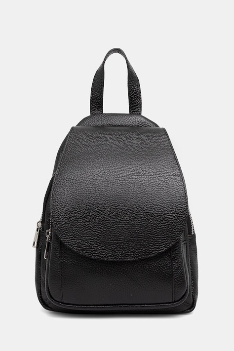 Answear.LAB plecak skórzany damski kolor czarny mały gładki