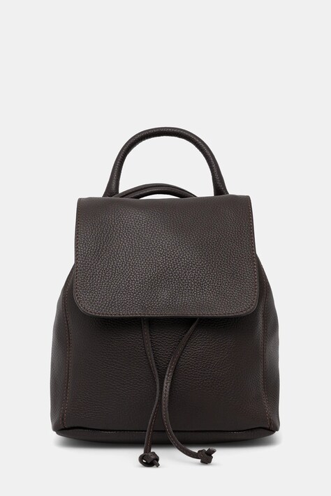 Answear.LAB plecak skórzany damski kolor brązowy mały gładki