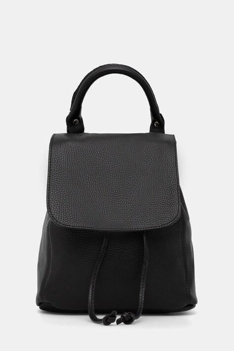 Answear.LAB plecak skórzany damski kolor czarny mały gładki