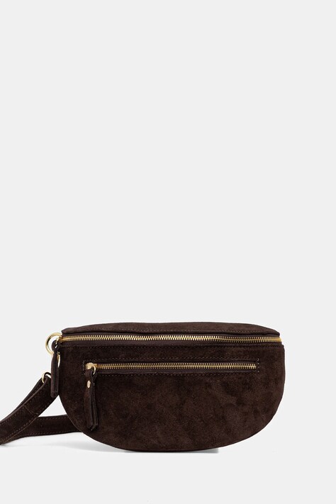 Answear.LAB saszetka zamszowa kolor brązowy