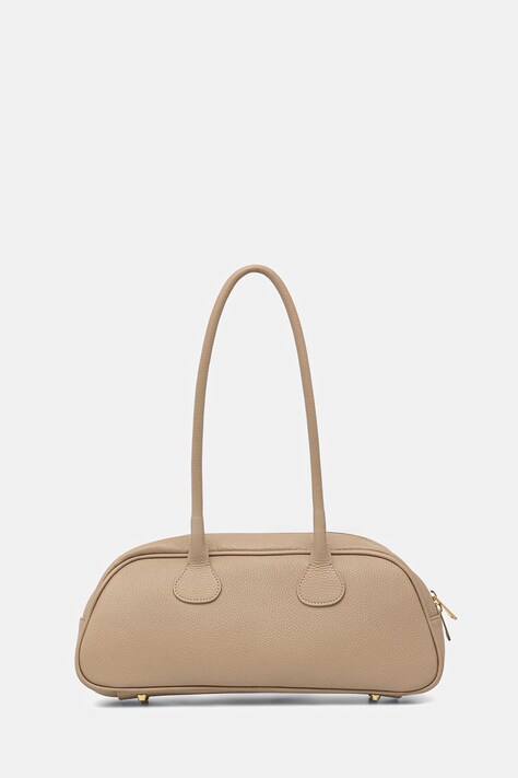 Answear.LAB torebka bagietka damska skórzana beżowa