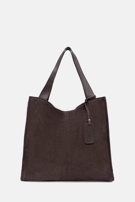 Answear.LAB torebka zamszowa kolor brązowy